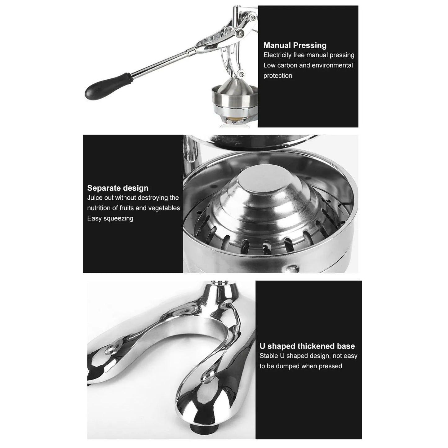 Stainless Steel Manual Press Juicer
