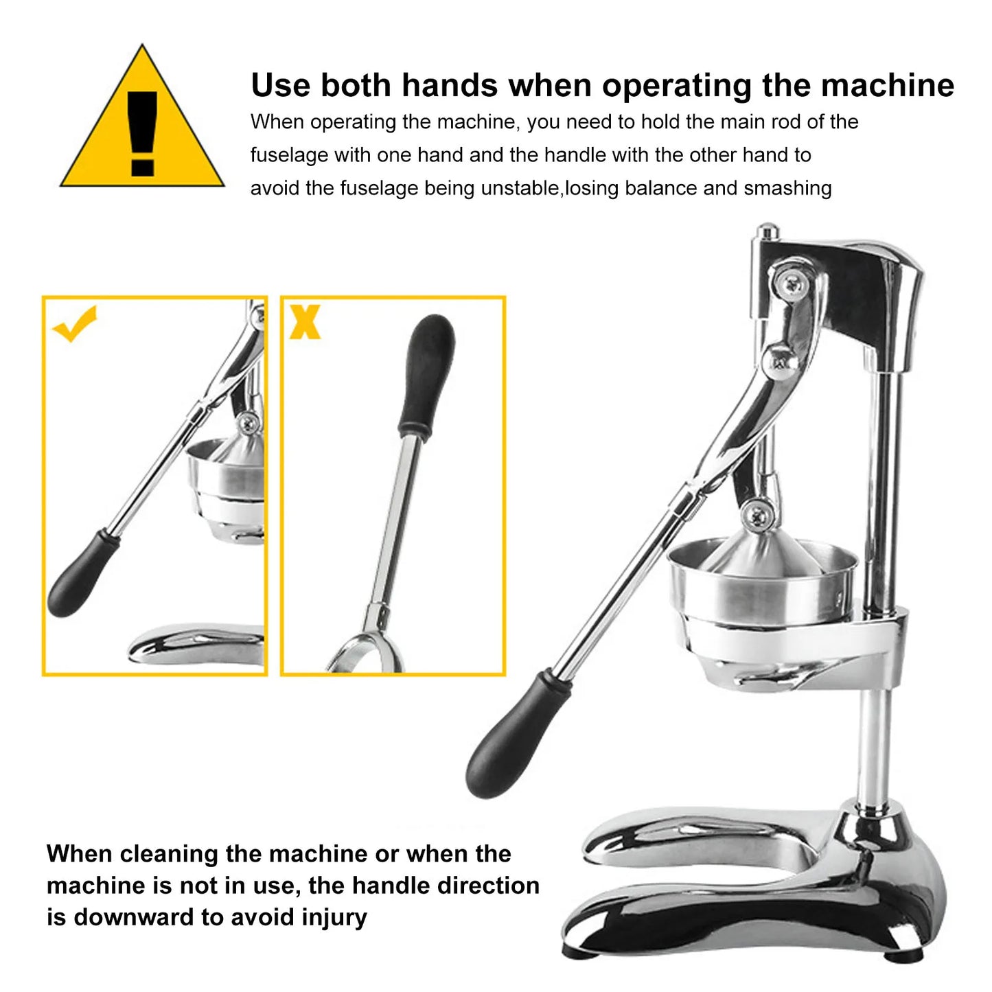 Stainless Steel Manual Press Juicer